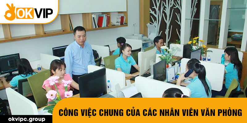 Công việc chung của các nhân viên văn phòng