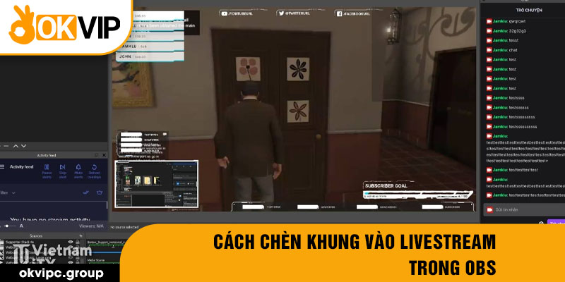 Cách chèn khung vào livestream trong OBS