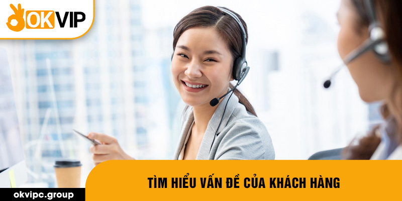 Tìm hiểu vấn đề của khách hàng.