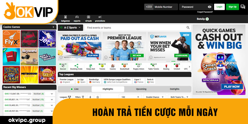 Hoàn trả tiền cược mỗi ngày